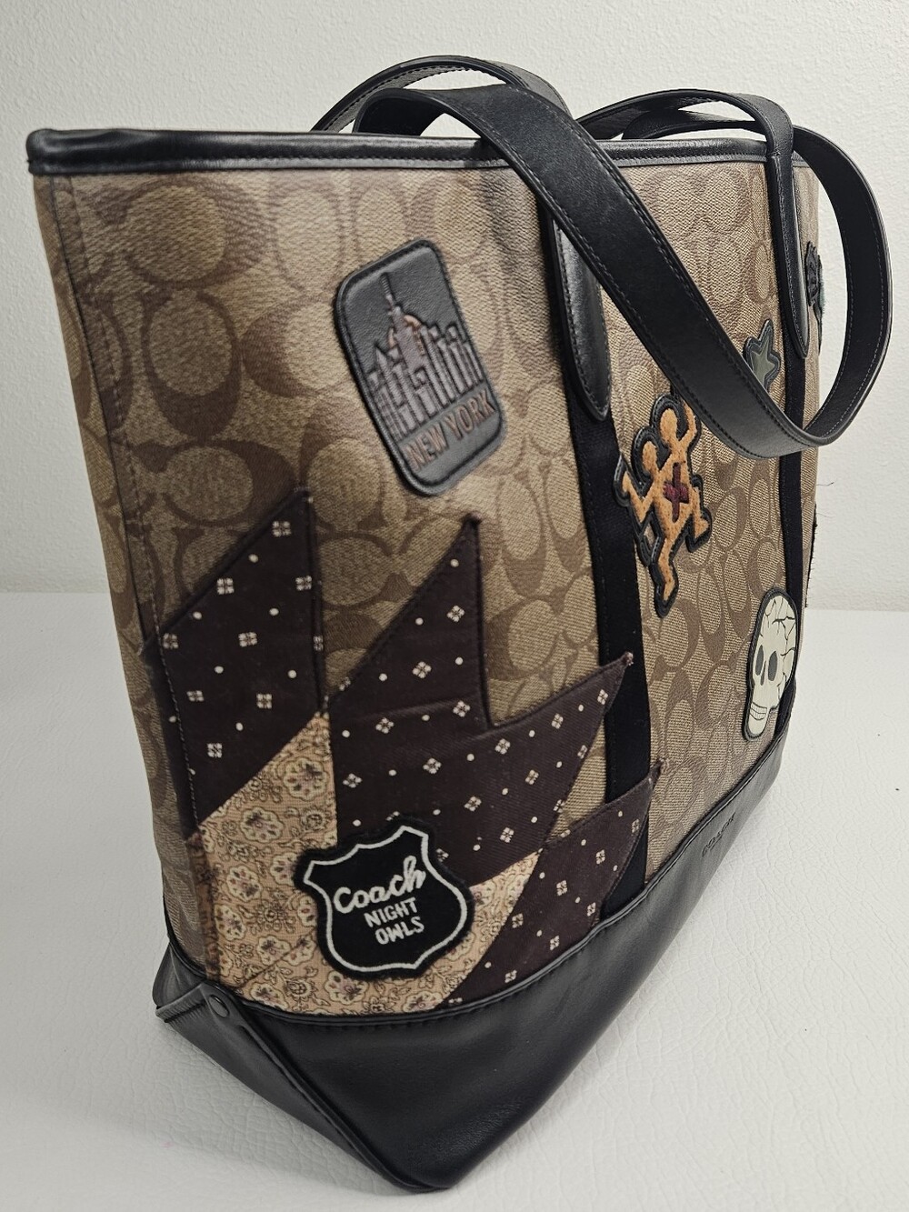 Coach Keith Harring City Tote Signature Monogram NYC Patches  Leather West Tote